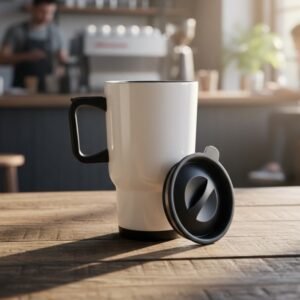 TOMATODO CAR MUG (500ML) 86*150mm,Stainless, white