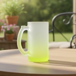 JARRO VIDRIO CON BASE DE COLORES