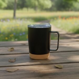 TERMO TRAVEL COFFE CORCHO ACERO TERMICO 360ML/ 12OZ BLANCO