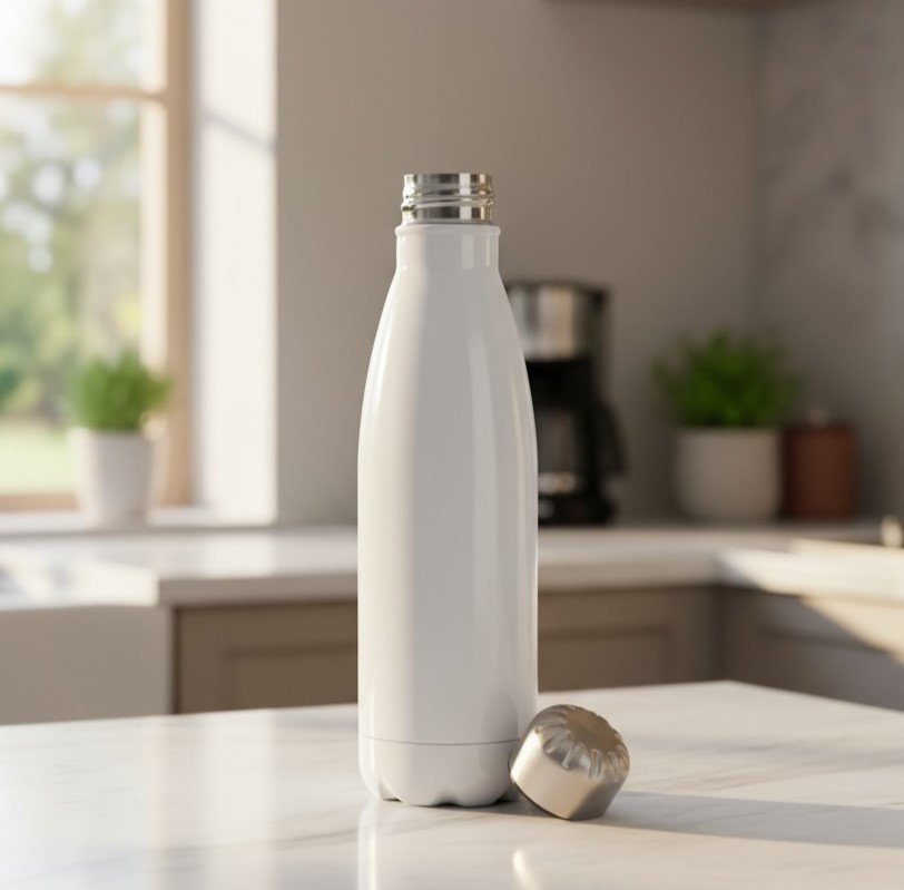 TOMATODO BOTELLA 25OZ/750ML ACERO INOX BLANCO