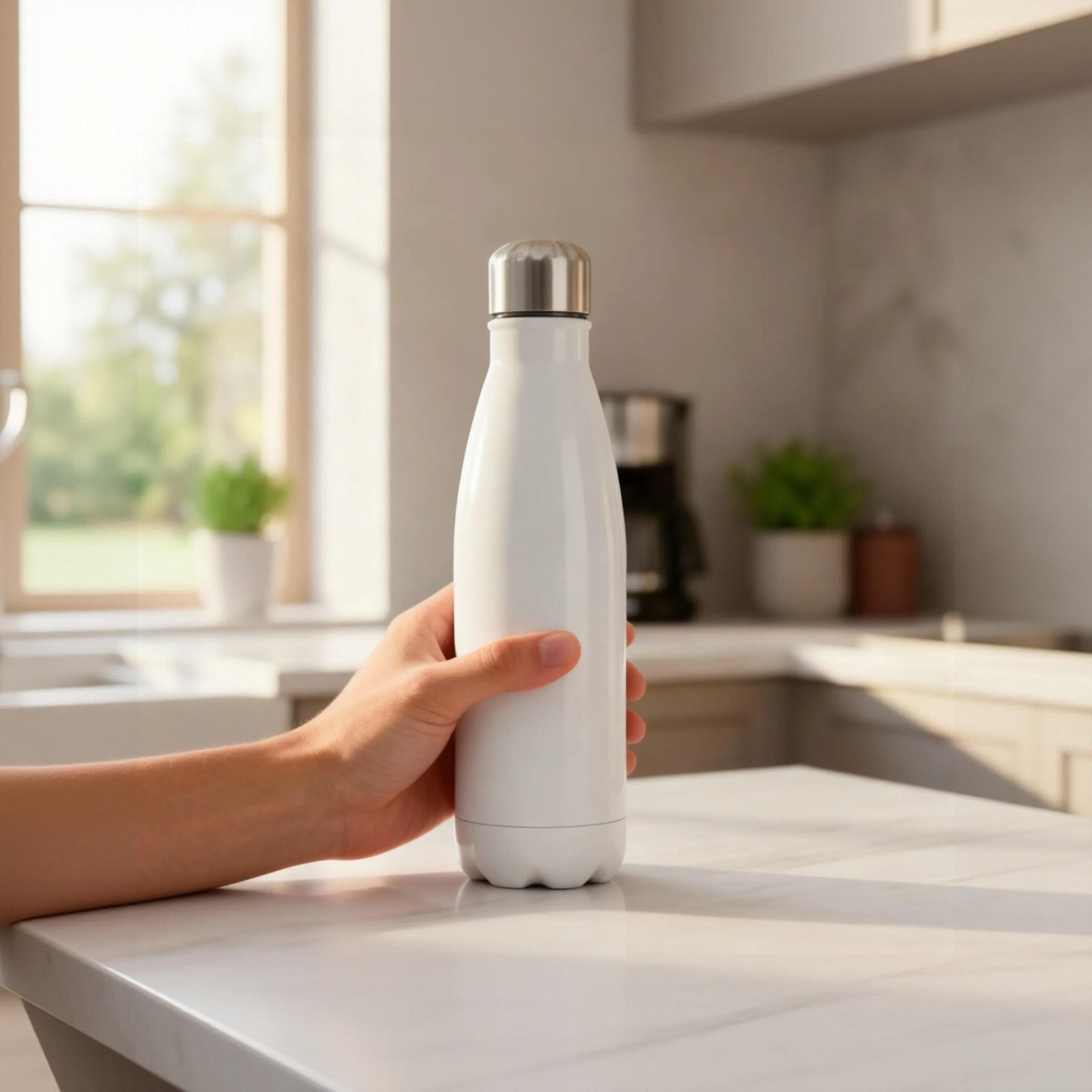 TOMATODO BOTELLA 25OZ/750ML ACERO INOX BLANCO - Imagen 2