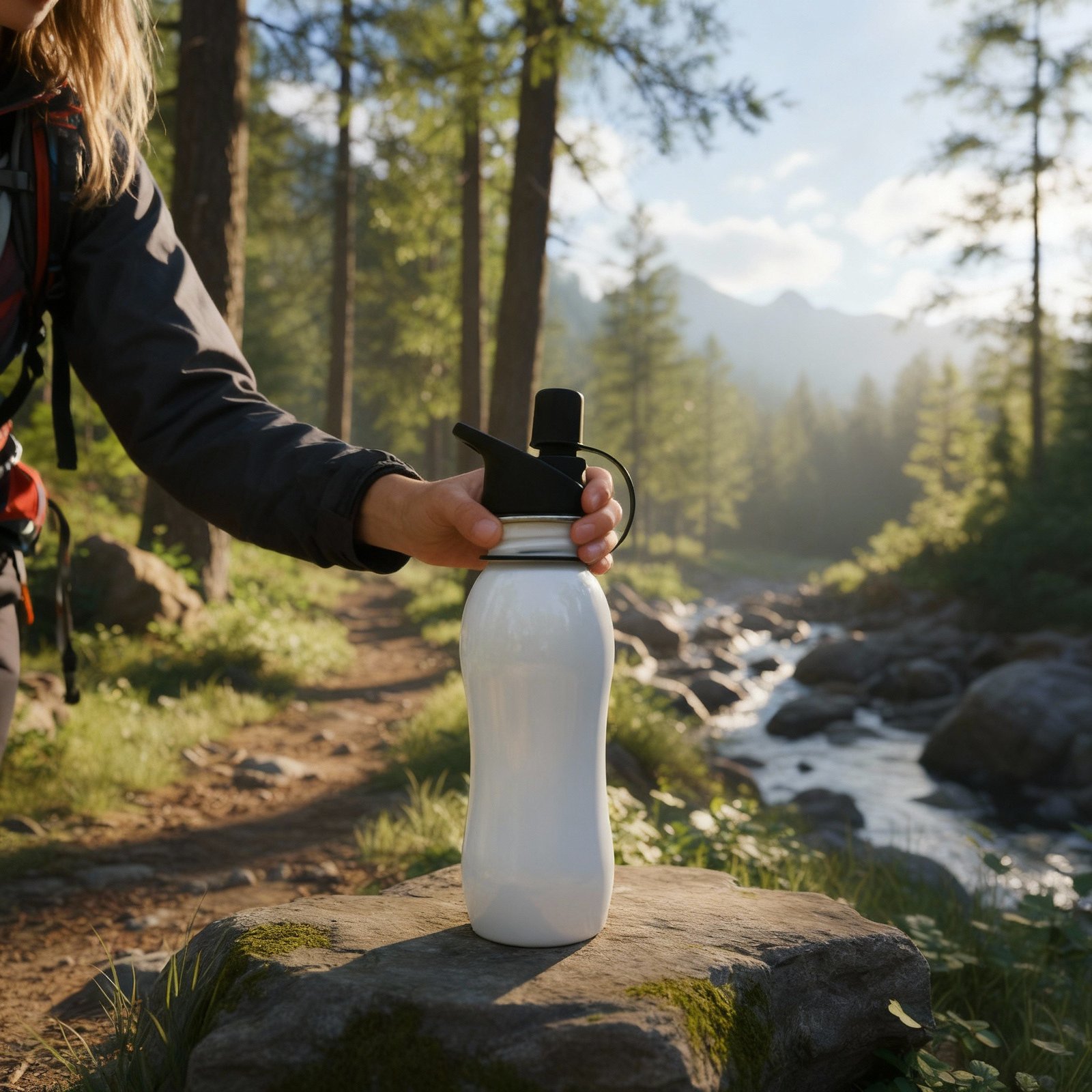 TOMATODO CURVES ALUMINIO BLANCO 650ml - Imagen 2