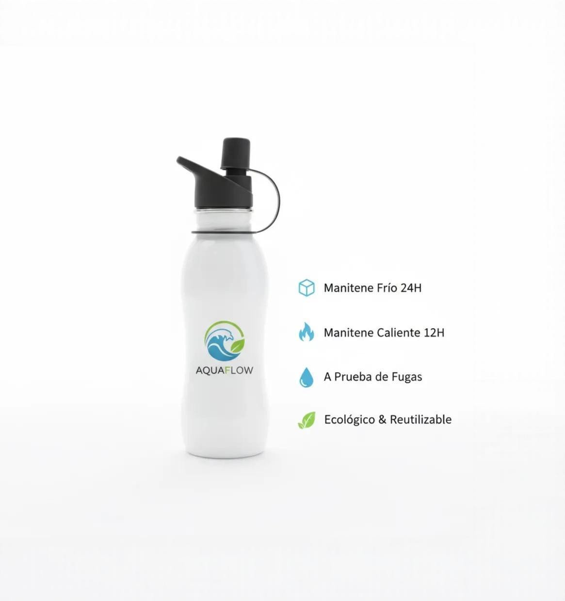 TOMATODO CURVES ALUMINIO BLANCO 650ml - Imagen 3