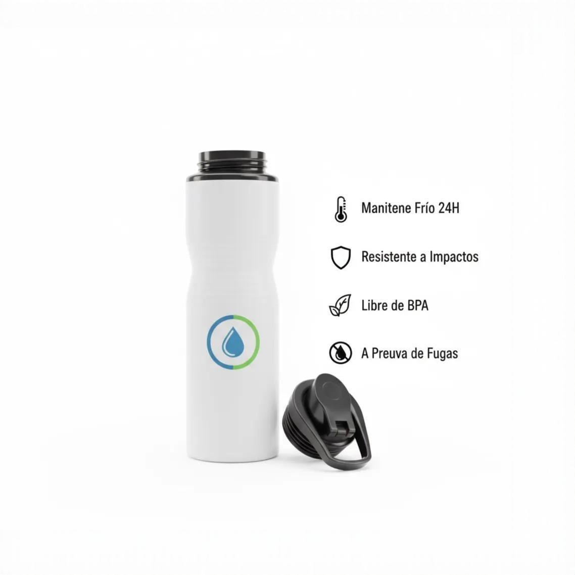 TOMATODO METAL HAND 750 ML BLANCO - Imagen 3