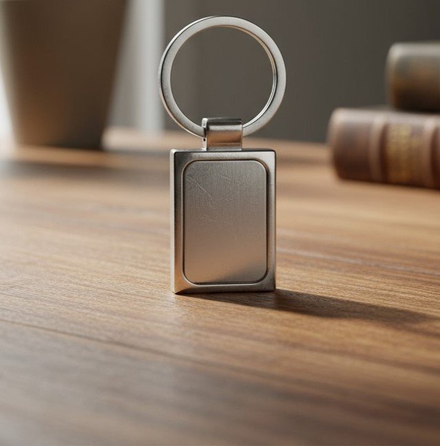 LLAVERO RECTANGULO ACERO