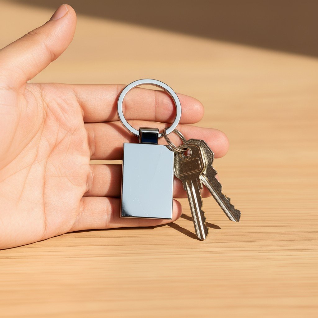 LLAVERO RECTANGULO ACERO - Imagen 2