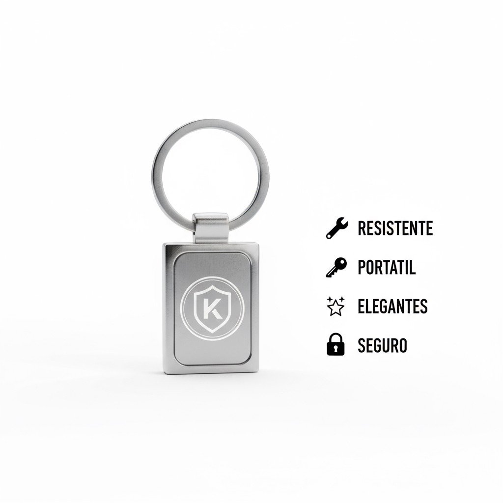 LLAVERO RECTANGULO ACERO - Imagen 3
