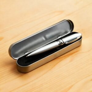 FLASH ESFERO PLATA CAJA METAL 16GB