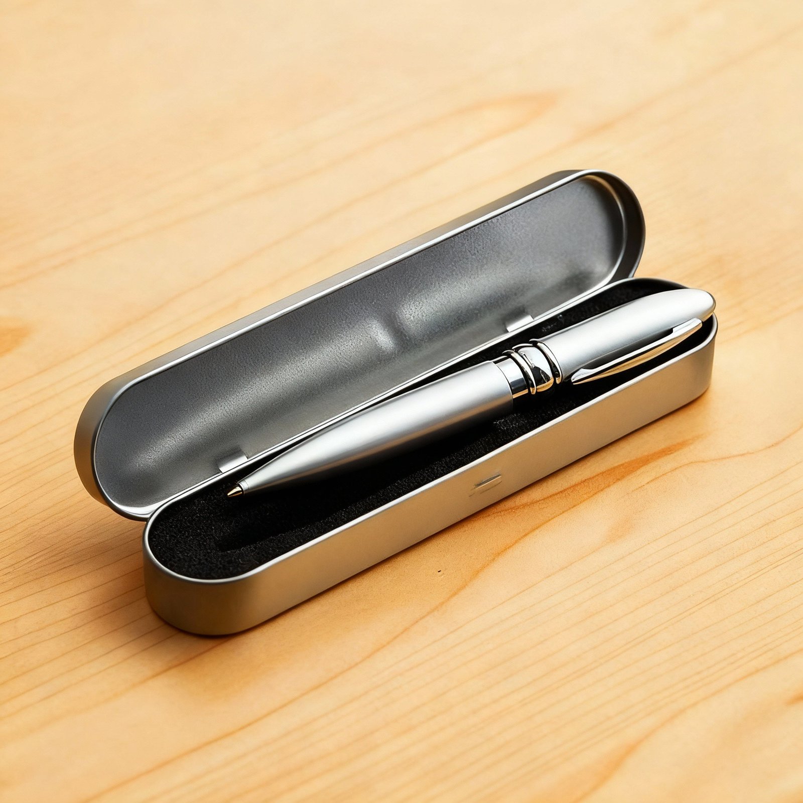 FLASH ESFERO PLATA CAJA METAL 16GB