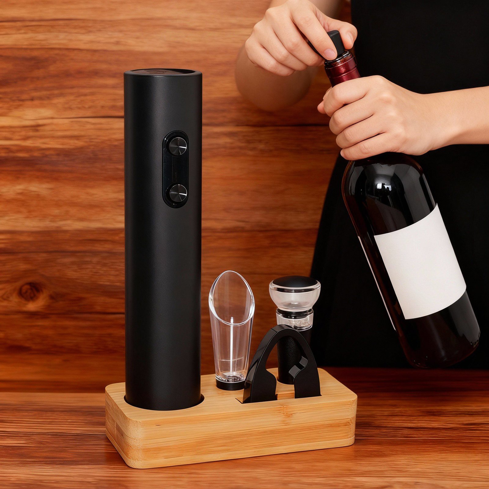 SET DE VINO BASE BAMBOO - Imagen 2