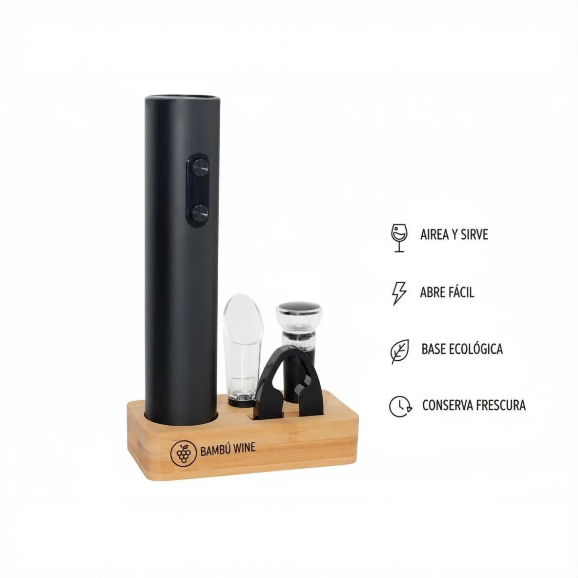 SET DE VINO BASE BAMBOO - Imagen 3