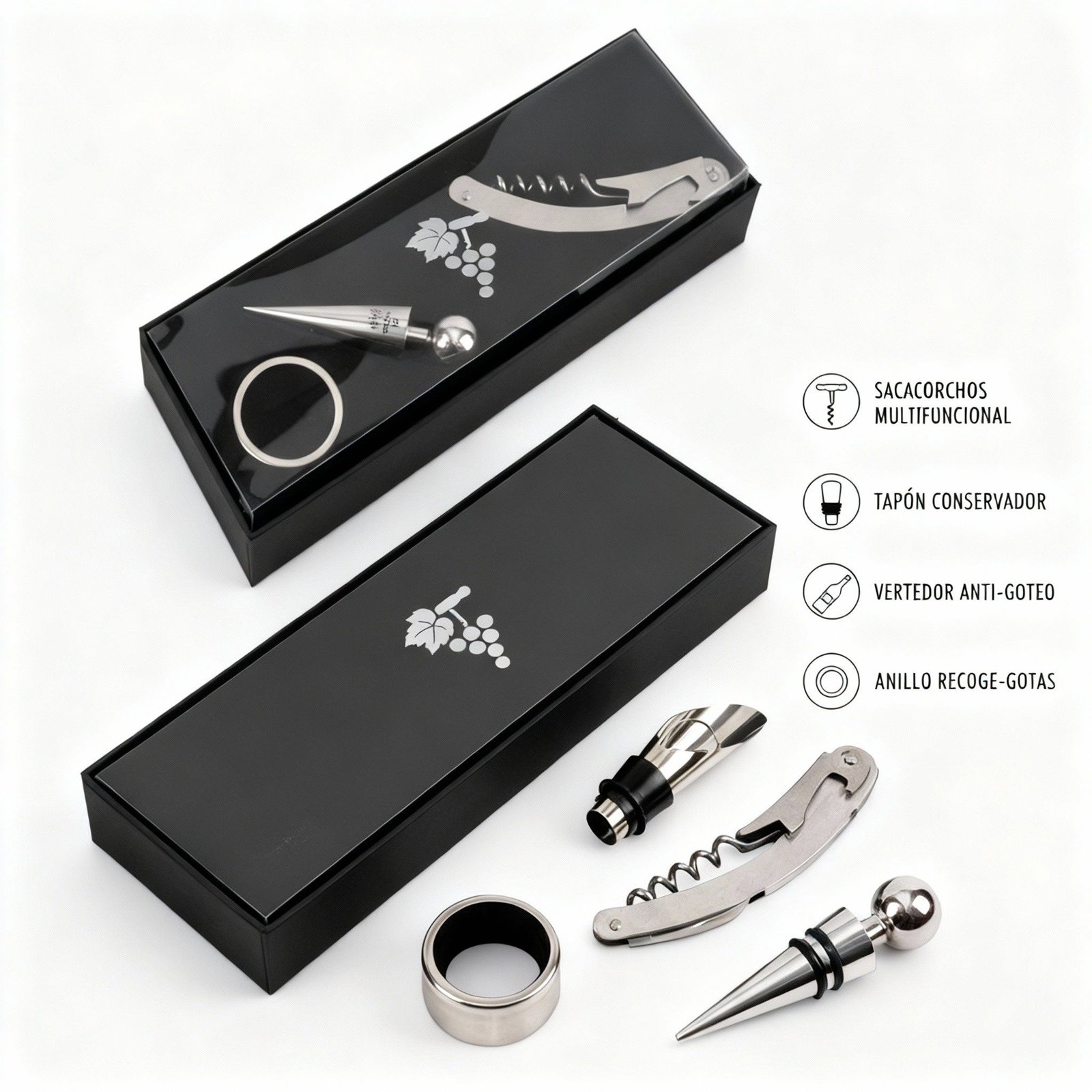 SET PARA VINO 4 PIEZAS - Imagen 3