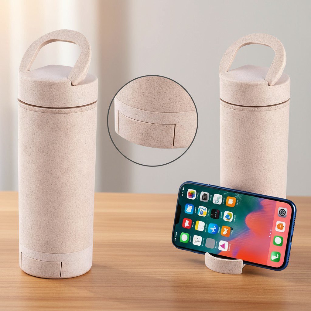 TERMO CON SOPORTE PARA TELÉFONO