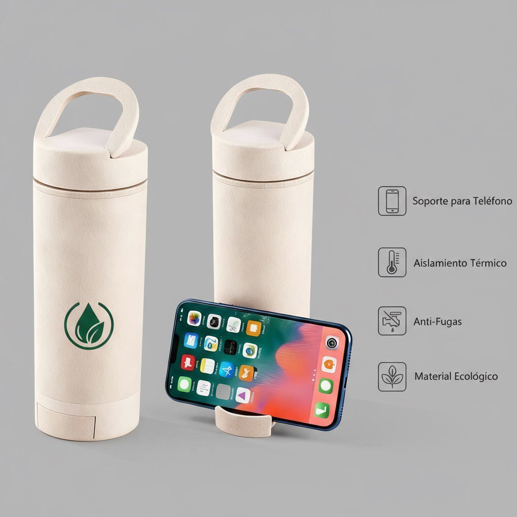 TERMO CON SOPORTE PARA TELÉFONO - Imagen 3