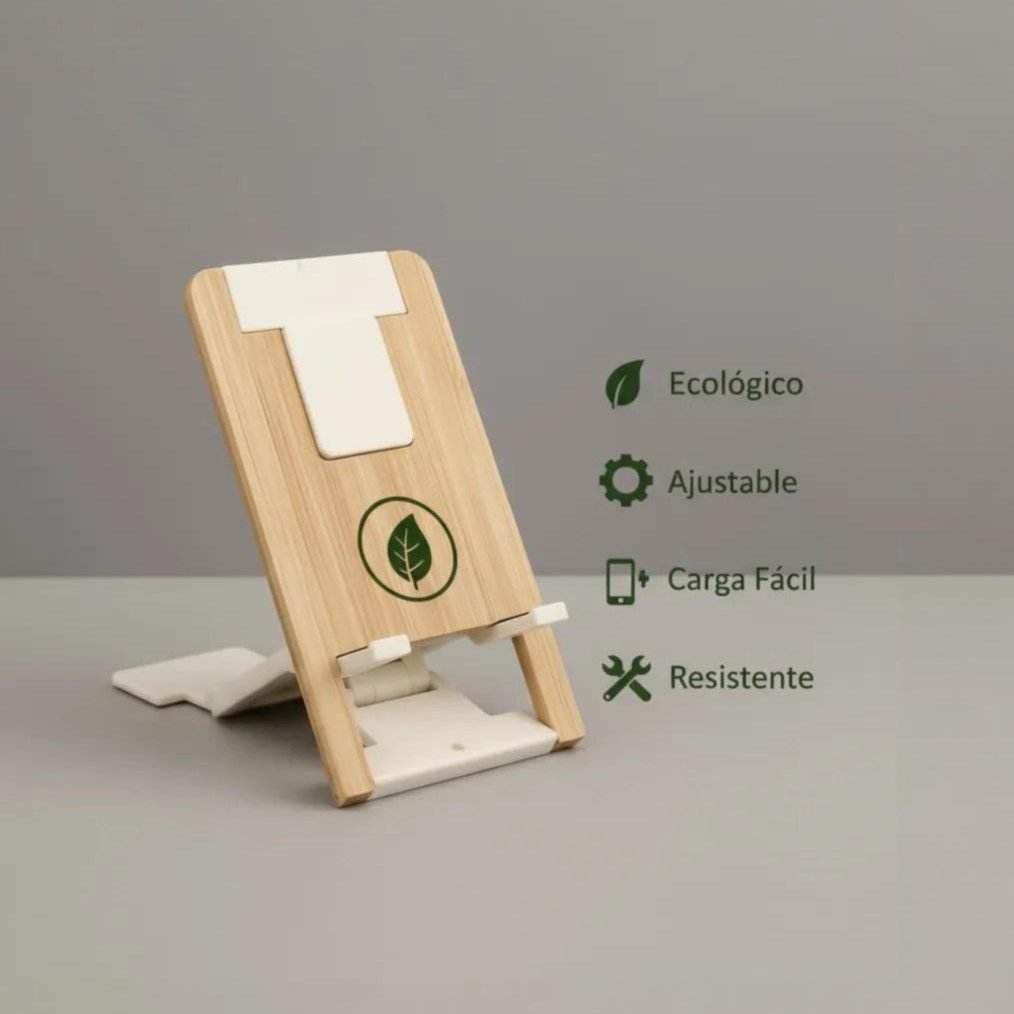 SOPORTE DE BAMBÚ PARA TELÉFONO - Imagen 3