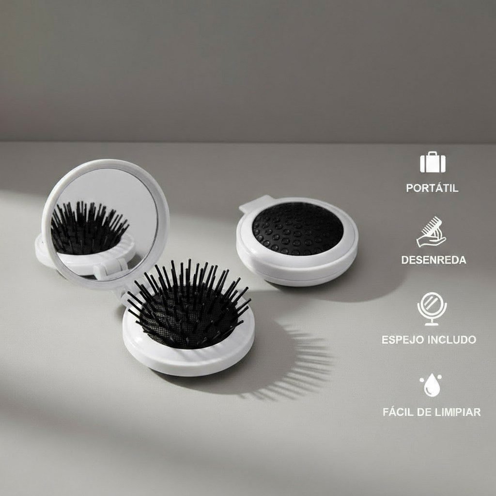 CEPILLO PLEGABLE CON ESPEJO - Imagen 3