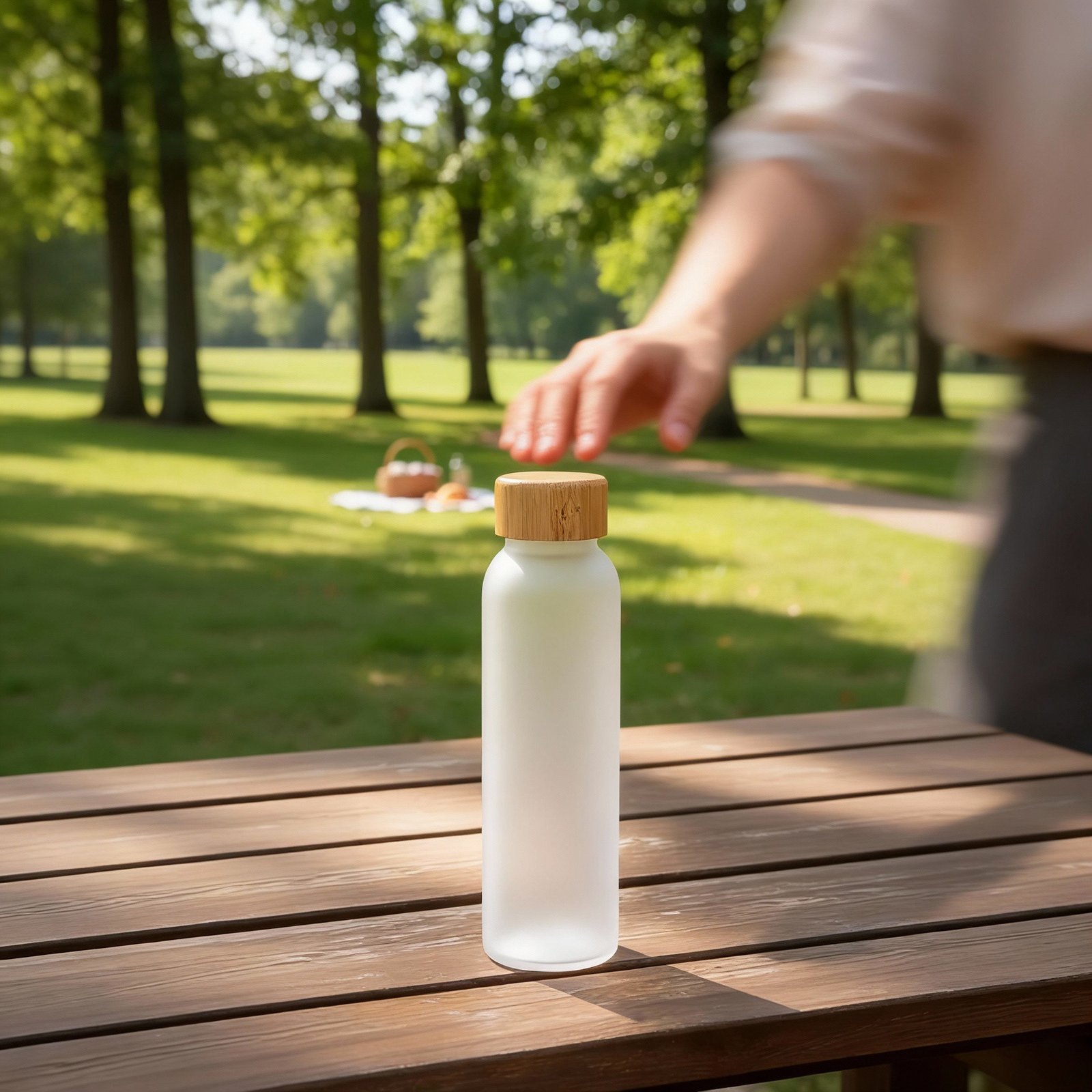 BOTELLA DE VIDRIO ESMERILADO - Imagen 2